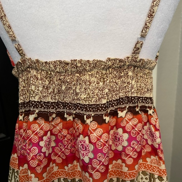 Anthropologie Revolve Boemo Boho Hippie Multi Pattern Maxi Sundress Size M - Picture 7 of 15